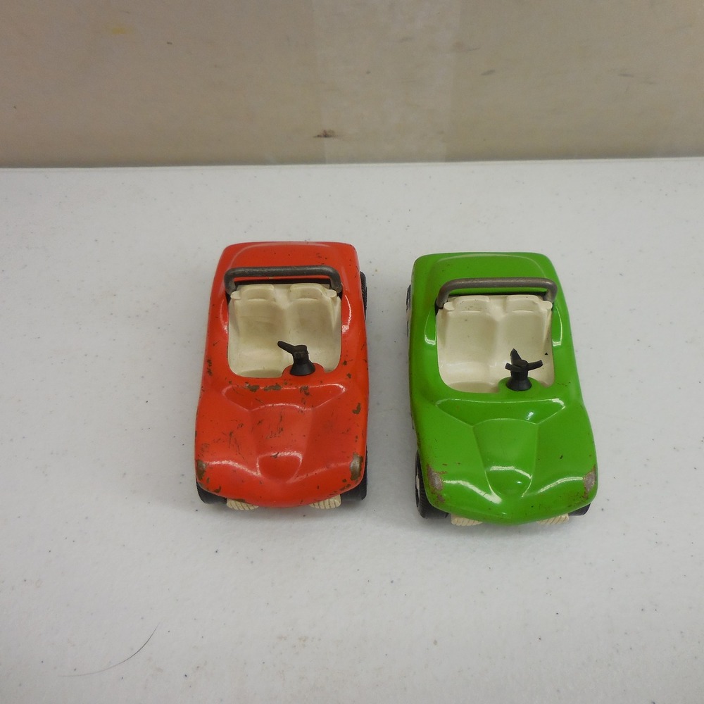 Vintage Tonka Dune Buggy Set Pressed Steel Green Orange Made in USA 1970s Toy